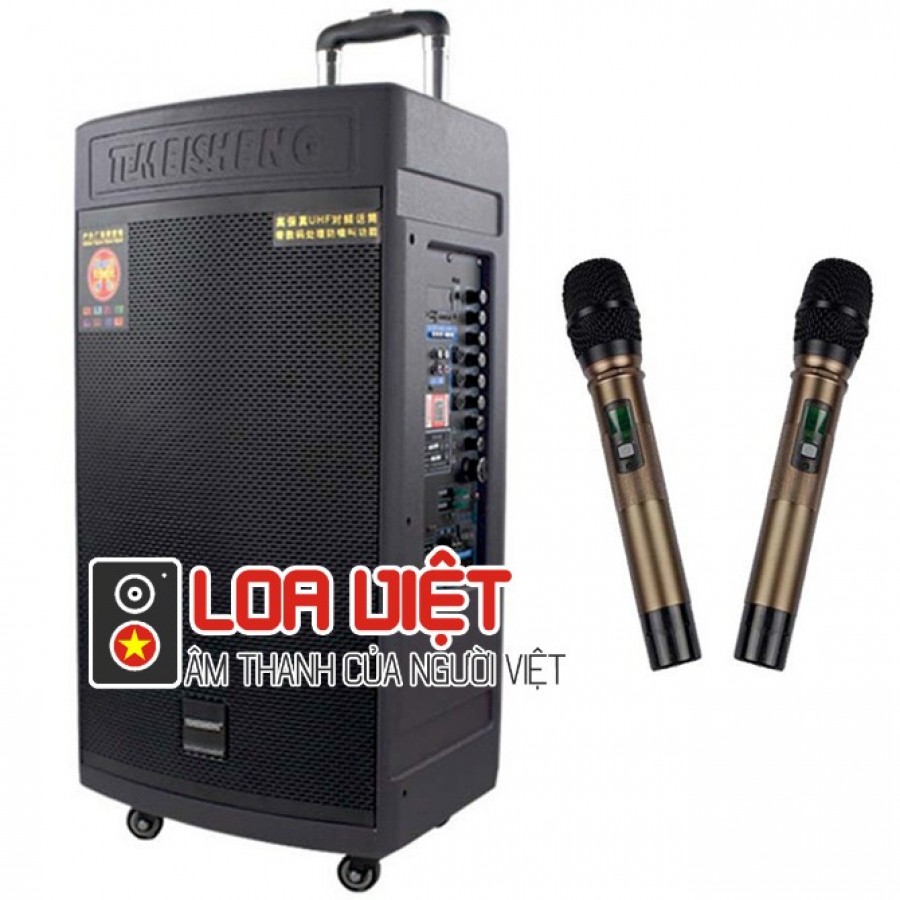 Loa kéo temeisheng GD 15-08 Chính Hãng - Tặng kèm 2 mic cầm tay